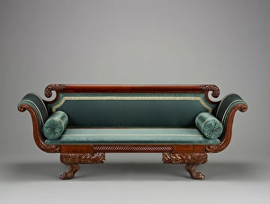 Bolster Prints: Grecian sofa, about 1825-1835. Creator: Unknown