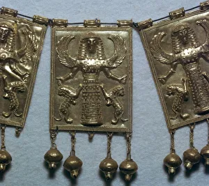 Limb Prints: Greek gold pectoral plaque showing Artemis, 7th century BC