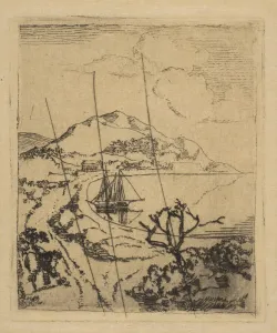 Metropolitan Museu Prints: Greek Landscape, 1856. Creator: Edgar Degas