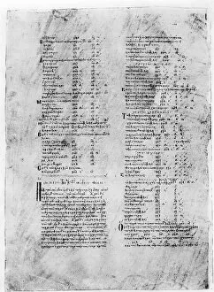 Greek manuscript of Ptolemys Geography. Artist: Claudius Ptolemy