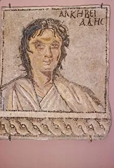 Alcibiades Gallery: Greek mosaic, Alcibiades, c450BC-c404 BC