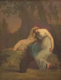 The Greek Poet Sappho and the Girl from Mytilene, 1809. Creator: Nicolai Abraham Abildgaard