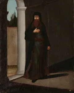 Fine Art Prints: A Greek Priest, 1700-1737. Creator: Workshop of Jean Baptiste Vanmour