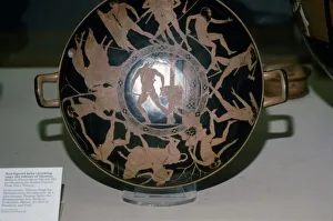 Greek Red-figured Kylix, (Drinking Cup), c440-430 BC. Artist: Codrus Painter Greek Red-figured Kylix, (Drinking Cup), c440-430 BC. Artist: Codrus Painter