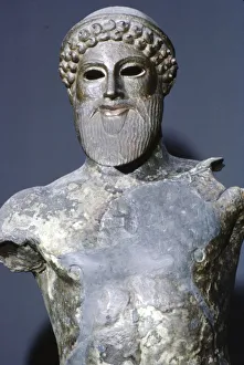 Greek small bronze Apollo from Kosmas near Sparta, late 6th century BC Greek small bronze Apollo from Kosmas near Sparta, late 6th century BC