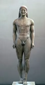 Attica Gallery: Greek statue known as the Anavyssos Kouros, 6th century BC
