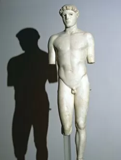 5th Century Bc Collection: Greek statue known as the Kritios Boy, 5th century BC