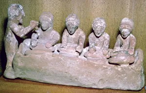 In A Row Prints: Greek terracotta of bakers