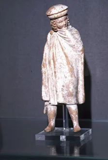 Greek Terracotta Boy wearing Cloak, Athens, 300 BC