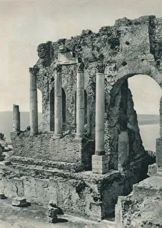 Messina Prints: Part of the Greek Theatre, Taormina, Sicily, 1927. Artist: Eugen Poppel