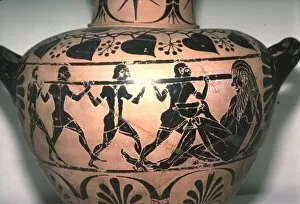 Vase Collection: Greek Vase, Blinding of Polyphemus, late Archaic period, c530BC-c510BC