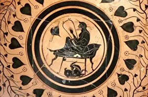 Vase Painting Gallery: Greek Vase, Lyre Player, c6th century