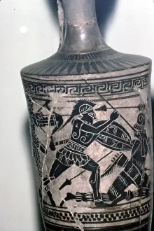 Greek Vase Painting, Hoplite Fighta Scythian, c6th century BC Greek Vase Painting, Hoplite Fighta Scythian, c6th century BC