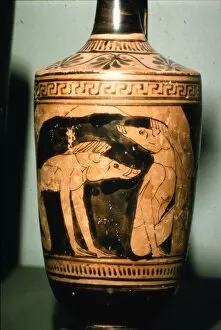 Vase Painting Gallery: Greek Vase-Painting, Odysseus crew Turning to Pigs on Circes Isle, c6th century BC