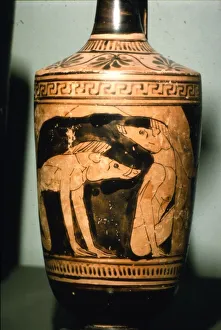 6th Century Bc Prints: Greek Vase-Painting, Odysseus crew Turning to Pigs on Circes Isle, c6th century BC