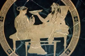 Athens Prints: Greek Vase Painting, Persephone and Hades Banqueting in the Underwold