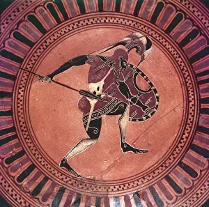Stealth Prints: Greek Warrior Painted Siana Cup, c6th century BC