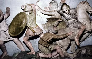 Greeks fight Persians, the Alexander Sarcophagus, Sidon, 4th century BC, (20th century)