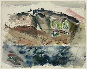 Modernism Prints: Green Head, Deer Isle, Maine, 1923. Creator: John Marin