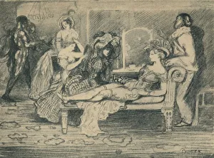 Chaise Longue Prints: The Green Room, c1904, (1935). Creator: Charles Conder