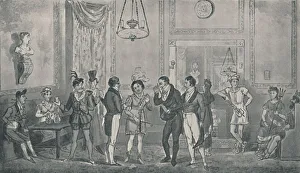 Cruikshank Prints: The Green Rooom at Drury Lane Theatre, 1821, (1920). Artists: Isaac Robert Cruikshank