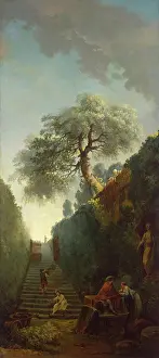 Walls Prints: Green Wall, 1790. Creator: Hubert Robert