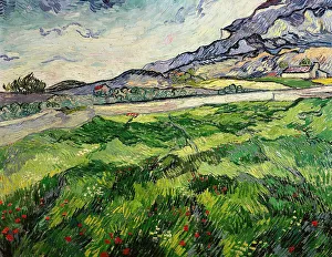 Kunsthaus Zürich Prints: Green wheat field, 1889. Creator: Gogh, Vincent, van (1853-1890)