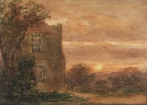 Daybreak Prints: Greenfield House, Harborne, at Dawn, 1841-59. Creator: David Cox the Elder