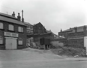 Mexborough Prints: Greengrocers warehouse exterior, Mexborough, South Yorkshire, 1966