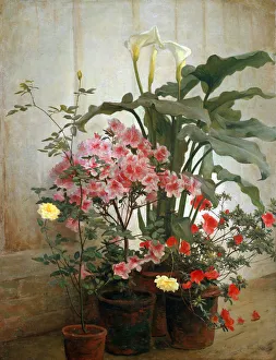 Flower Pot Prints: Side of a Greenhouse, 1870-80 (?). Creator: George Cochran Lambdin