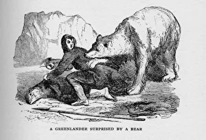 Edith Lea Morice Gallery: A Greenlander Surprised by a Bear, c1927, (1928)
