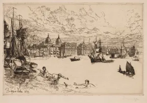 1818 1910 Prints: Greenwich, 1879. Creator: Francis Seymour Haden (British, 1818-1910)