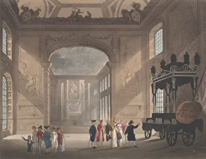 Auguste Charles Prints: Greenwich Hospital, The Painted Hall, January 1, 1810. January 1, 1810. Creator: J