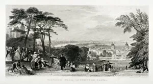 Pensioner Gallery: Greenwich Park, Greenwich, London, 1844. Artist: Thomas Abiel Prior