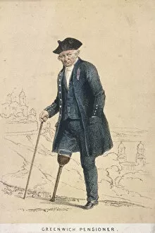 Pensioner Gallery: A Greenwich pensioner with one leg, 1855. Artist: Day & Son