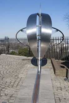 Greenwich Prints: Greenwich Prime Meridian, London, England, UK, 2 / 3 / 10. Creator: Ethel Davies