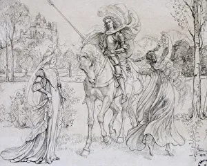 Point Gallery: Greeting the Knight, c1880-1932. Artist: Armand Point