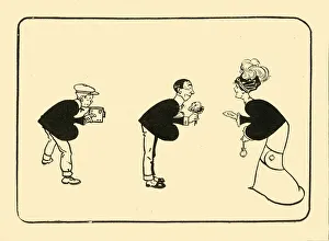 George Newnes Ltd Gallery: The Greeting on the three of spades, 1910. Creator: Unknown