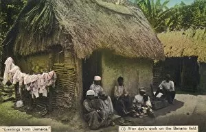 Jamaican Collection: Greetings from Jamaica. (1) After days work on the Banana field, early 20th century