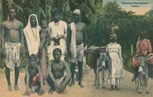 Greetings from Jamaica. Coolies, early 20th century. Creator: Unknown