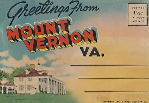 Capitol Souvenir Prints: Greetings from Mount Vernon V. A. 1946