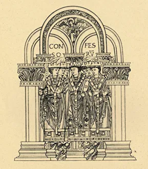 Benedict Of Nursia Gallery: Gregory the Great, St. Benedict, and St. Cuthbert, 1908