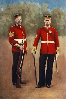 Infantry Prints: The Grenadier Guards (Colour-Sergeant & Sergeant-Major), 1901. Creator: Gregory & Co