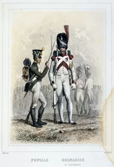 Grenadier and Pupil of the 3rd Regiment, 1859. Artist: Auguste Raffet