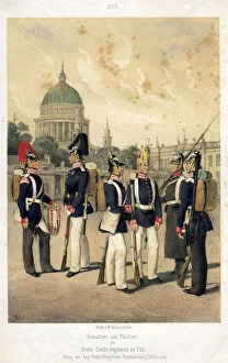 Images Dated 12th May 2007: Grenadiers and fusiliers of the Prussian army, 1857.Artist: W Korn