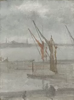 Chelsea Kensington And Chelsea London England Collection: Grey and Silver: Chelsea Wharf, c. 1864 / 1868. Creator: James Abbott McNeill Whistler