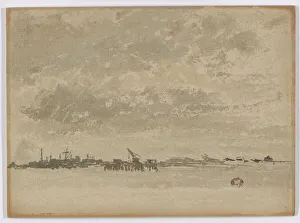 Cloudscape Gallery: Grey and Silver–Purfleet, 1881-1883. Creator: James Abbott McNeill Whistler