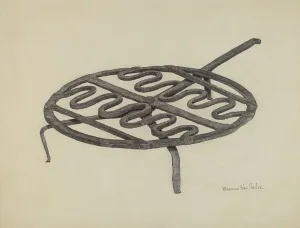 Grill Prints: Gridiron, c. 1939. Creator: Maurice Van Felix