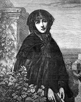Grief - painted by Schlessenger, 1857. Creator: Schlessenger. Grief - painted by Schlessenger, 1857. Creator: Schlessenger