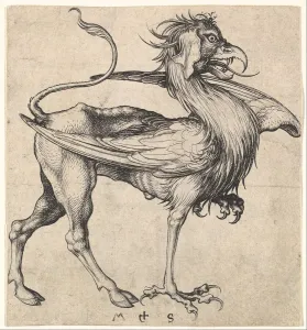 Claws Prints: Griffin, ca. 1435-1491. Creator: Martin Schongauer